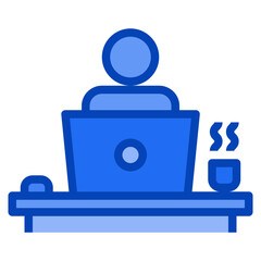 coffee break blue icon