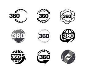 set of labels 360 degrees