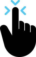 Fingers touch icon.