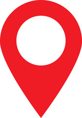 Red location point pin icon.