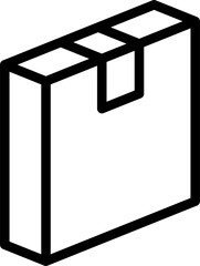 Carton box thin line icon.