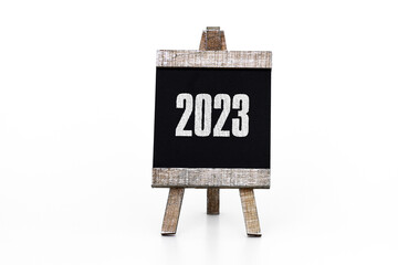 2023 Jahreszahl auf Tafel