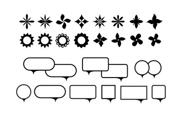 set of speech bubbles	