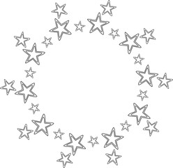 Hand drawn circle frame