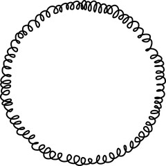 Hand drawn circle frame