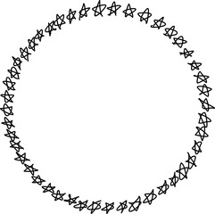 Hand drawn circle frame