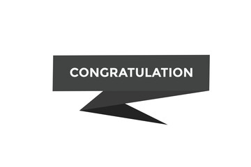 Congratulation button web banner template Vector Illustration
