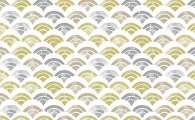 水彩風　和柄イラスト背景