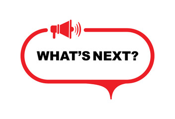 What's next sign on white background	