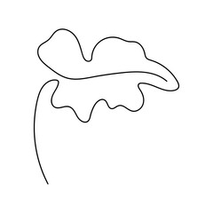 Abstract Flower Leaf single line
