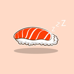 Premium vector l sushi kawaii food. vector illustration. cute cartoon. sticker edition. asian food.