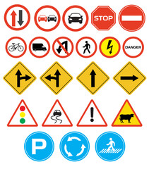 traffic signs vector, Set of road sign.