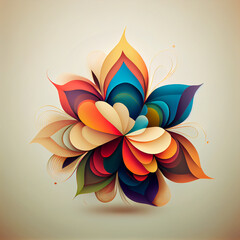 Abstract floral background with flowers