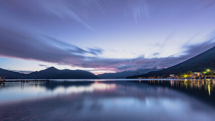 中禅寺湖の夕日
