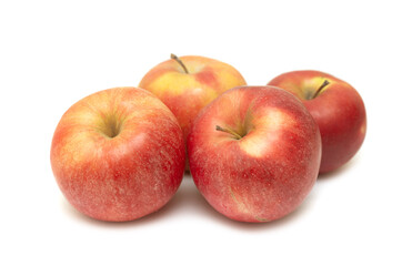 Fototapeta na wymiar Ripe apples on a white background.