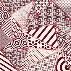 Fototapeta premium Wavy seamless illustration pattern. Modern stylish texture with monochrome trellis. Repeating geometric for background and wrapping. Simple graphic illustration design. Trendy hipster sacred geometry.