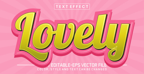 Lovely text editable style effect graphic text template