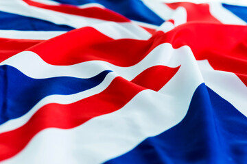 Closeup of British UK flag