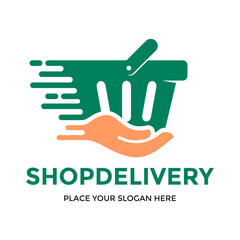 Fototapeta premium Shop Delivery Vector Logo