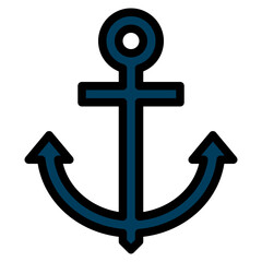 anchor filled outline icon