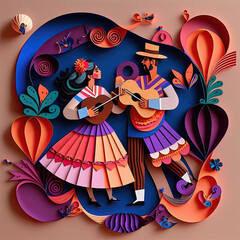 Papercut Dance, generative art, ai
