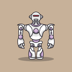 amazing advanced blue humanoid robot mecha cyborg knight warrior icon logo mascot design