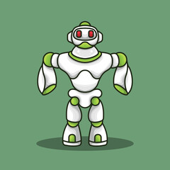 advanced humanoid robot mecha cyborg knight icon logo mascot design