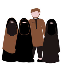 Muslim polygamy couple