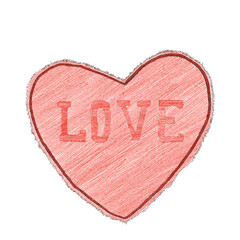 Red heart shaped design