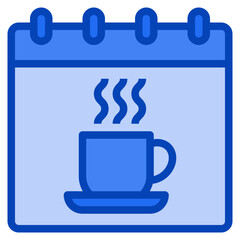 coffee break blue icon