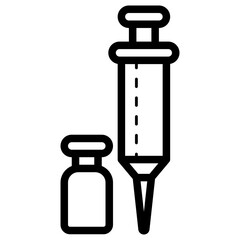 vaccine and syringe icon