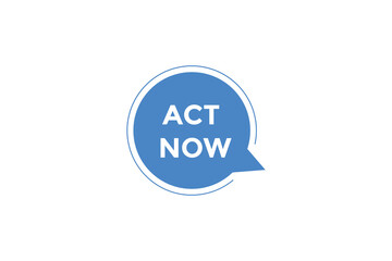 Act now button web banner template Vector Illustration
