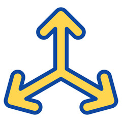 three arrows two tone icon