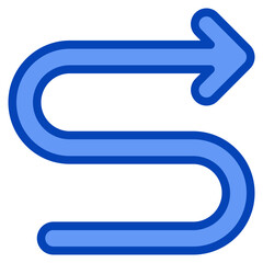 Obraz premium route blue icon
