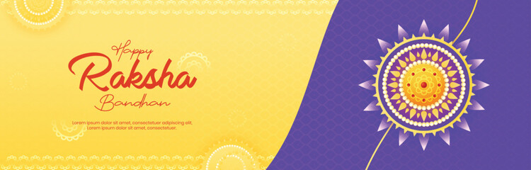 Raksha Bandhan post banner design 