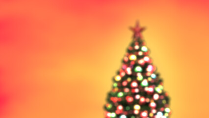 Abstract christmas background with defocused lights