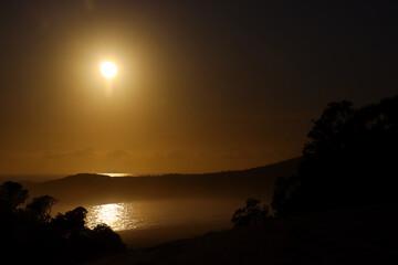 Sunrise over Shark Island, Fingal Bay, NSW, Australia