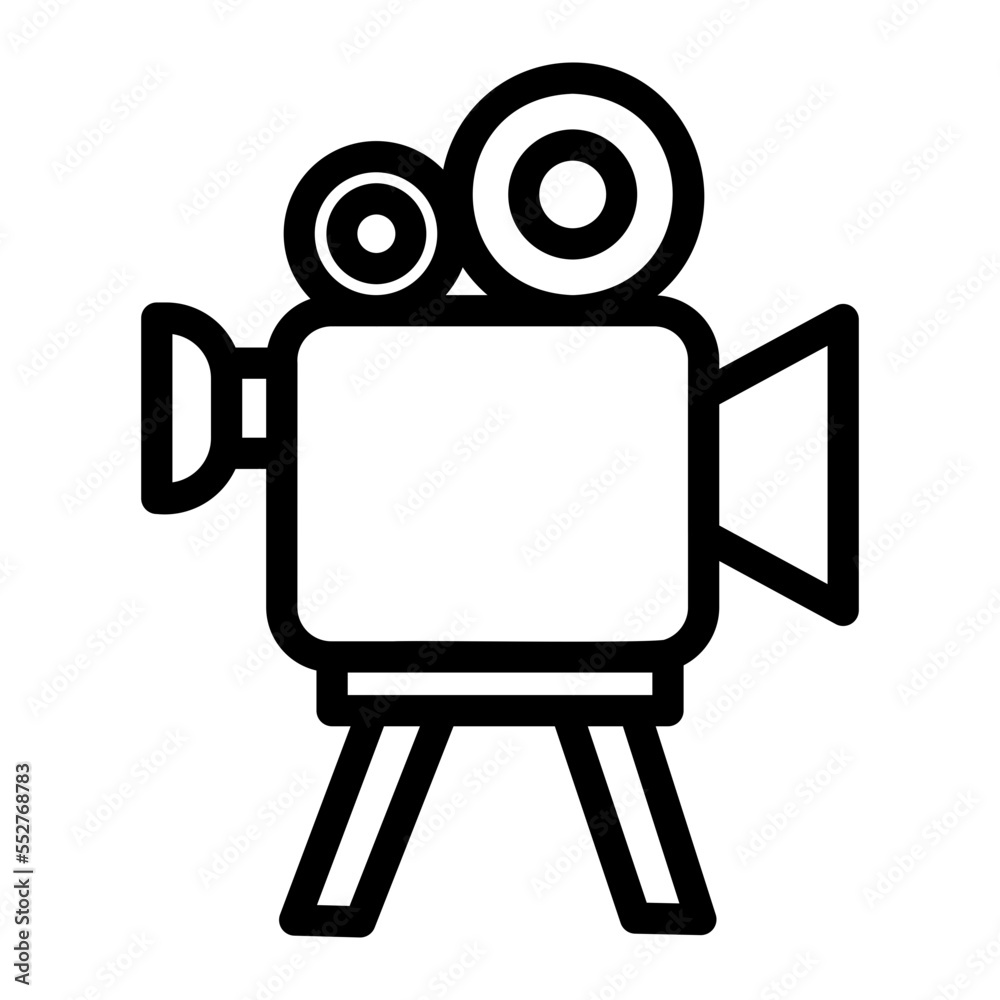 Wall mural video camera icon