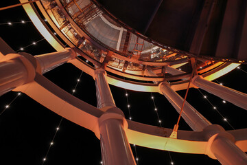 夜の展望灯台のイルミネーション