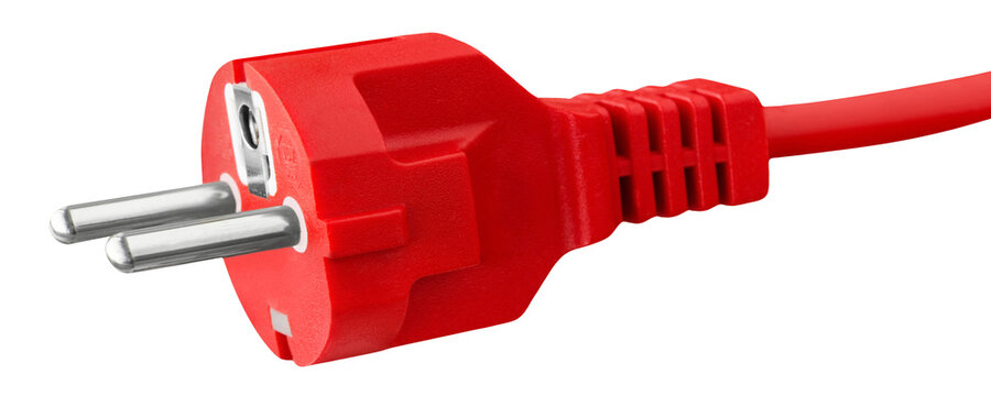 Rotes Stromkabel und Hintergrund transparent PNG cut out