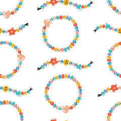 2000's and y2k style bracelet seamless vector pattern