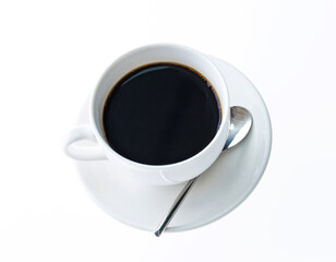 Cup of coffee isolated on white background