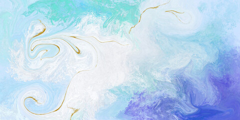abstract background of purple, white, blue watercolor with slight gold strokes. soft cool color