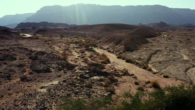 Aerial view in Timna park in Arava desert
