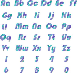 Bauhaus alphabet decorated with spots