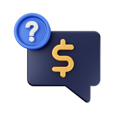 payment method money coin dollar 3d render icon illustration