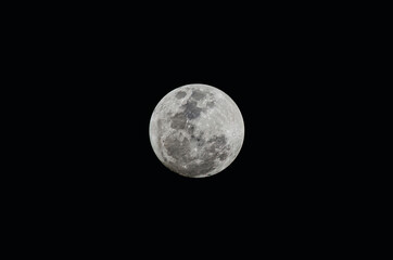 Naklejka na ściany i meble A Close-Up Shot Of a Full Moon Taken From Tangerang, Banten, Indonesia