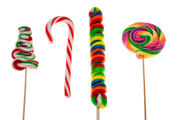 colorful lollipop isolated on white
