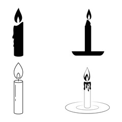 candle icon vector