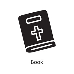Book vector Solid Icon Design illustration. Christmas Symbol on White background EPS 10 File